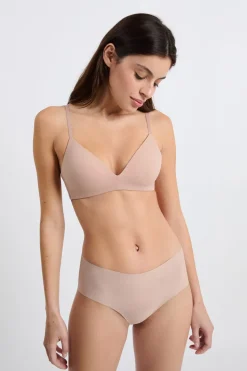 Sujetador sin aros de copas finas de microfibra