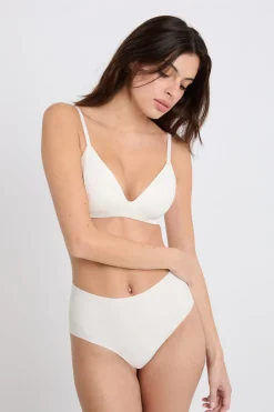 Sujetador sin aros de copas finas de microfibra