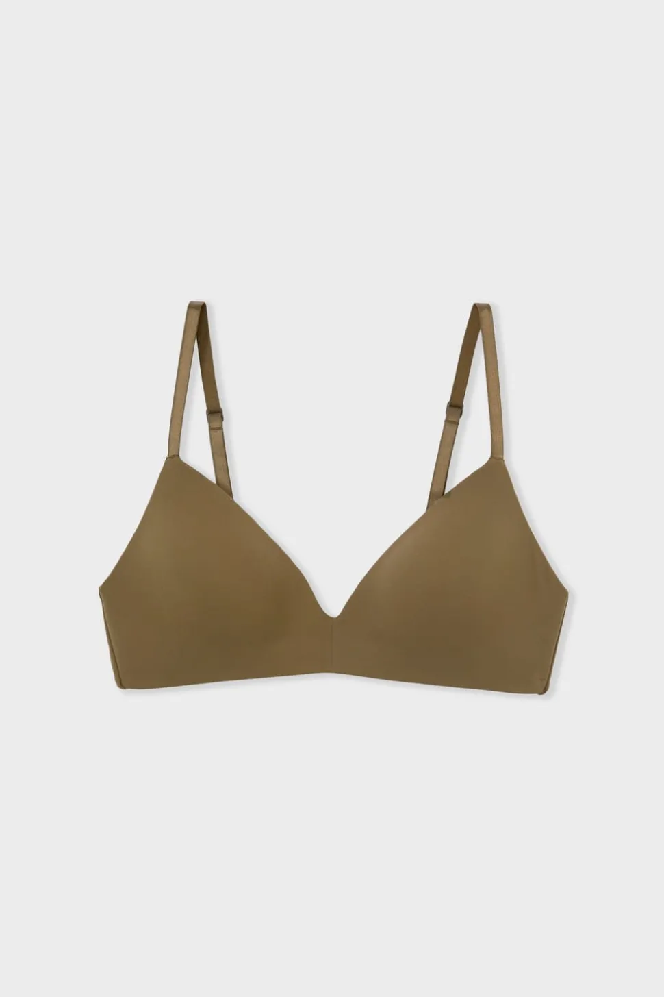 Sujetador sin aros de copas finas de microfibra