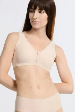 Sujetador sin aros post-mastectomía con abertura delantera