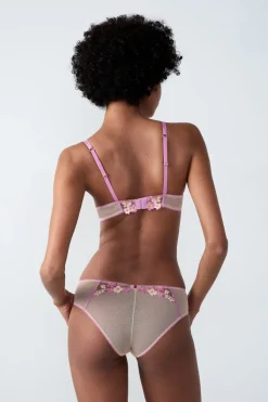 Sujetador sin relleno bordado