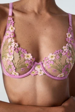 Sujetador sin relleno bordado