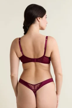 Sujetador sin relleno de tul y satén