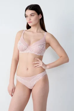 Sujetador sin relleno de encaje y tul