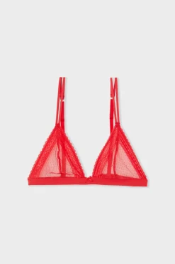 Sujetador triangular de encaje