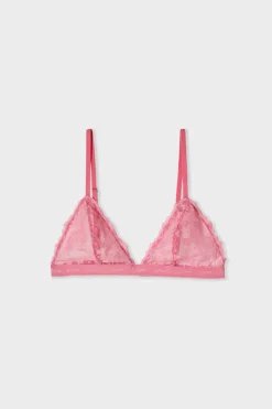 Sujetador triangular de encaje