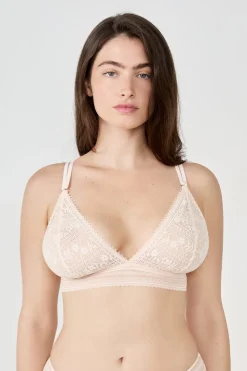 Sujetador triangular sin aros de encaje