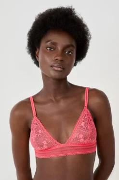 Sujetador triangular sin aros de encaje