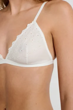 Sujetador triángulo con bordado