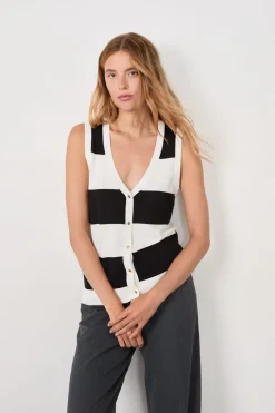 Suéter cárdigan sin mangas