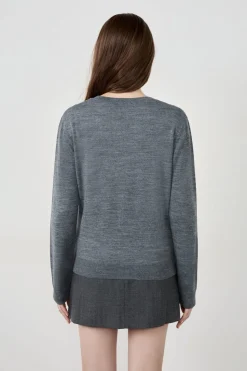 Suéter de manga larga de lana