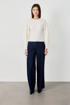 Suéter de mangas abullonadas