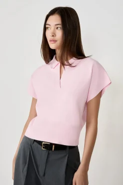 Suéter sin mangas cuello Polo