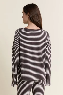 Sweatshirt de pyjama à rayures