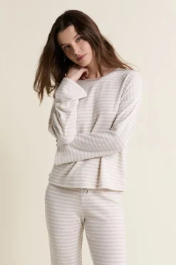 Sweatshirt de pyjama à rayures
