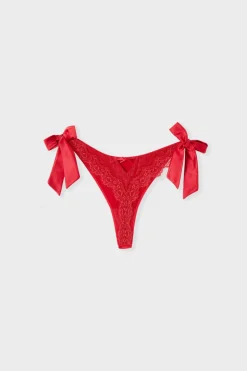 Tanga bordado con lazos