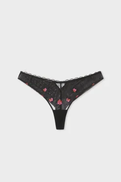 Tanga con detalles bordados
