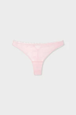 Tanga de encaje con motivos de corazones