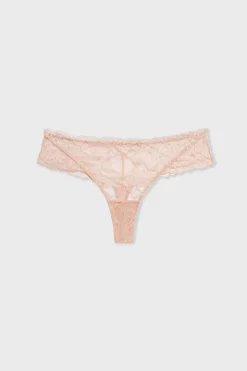 Tanga de encaje y tul