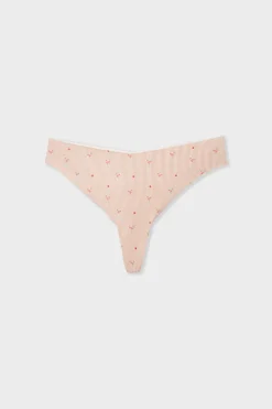 Tanga de microfibra sin costuras con motivos