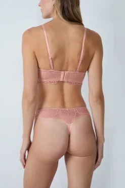 Tanga de microfibra y encaje