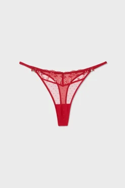 Tanga de tul bordado