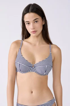 Top bikini balconnet de rayas