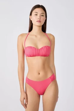 Top bikini bandeau con tirantes removibles