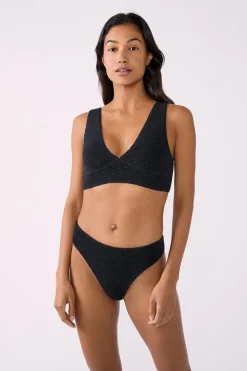 Top bikini tejido brillante