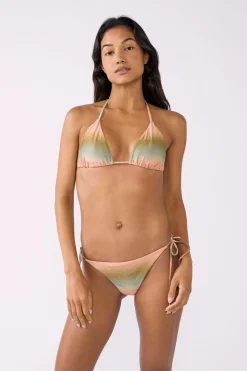 Top bikini triangular brillante