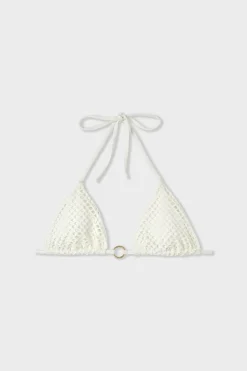 Top bikini triangular detalle joya