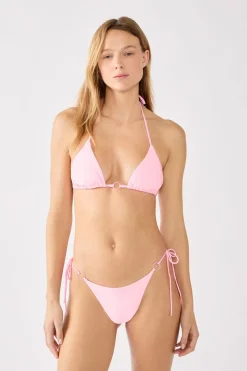Top bikini triangular sin aros