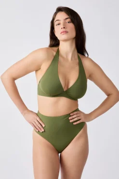 Top bikini triángulo con aros