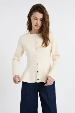 Top de manga larga con botones dorados