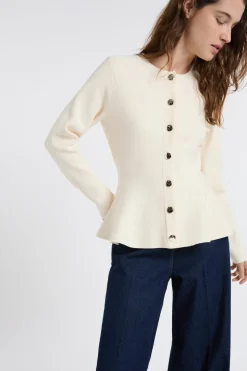 Top de manga larga con botones dorados