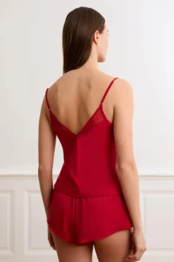 Top de satén con lazos