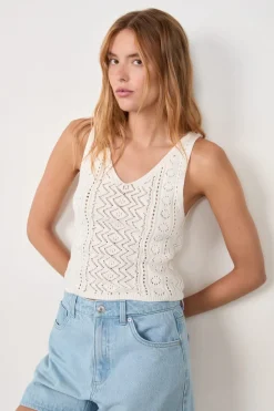 Top de tirantes de punto calado