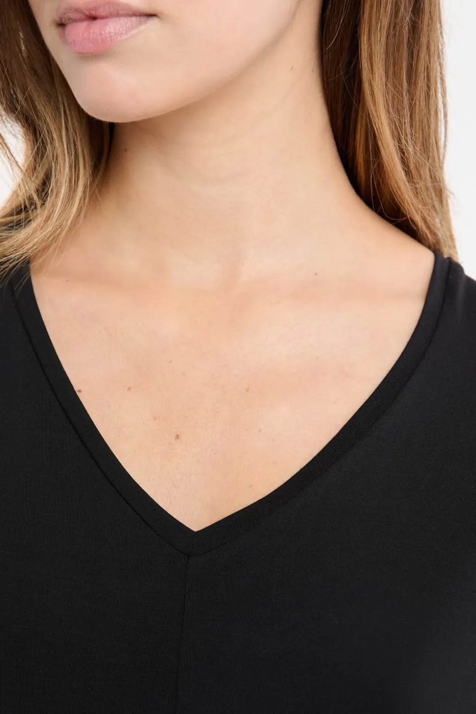 Top liso de manga corta