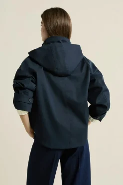 Trench à capuche avec coton