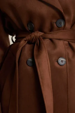 Trench mi-long ceinturé