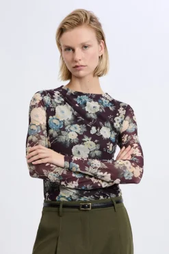 T-shirt à motif fleuris