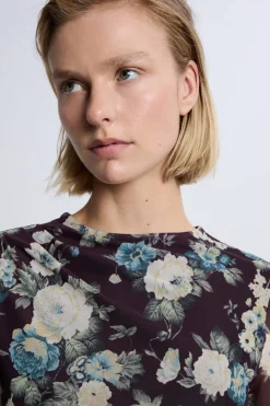 T-shirt à motif fleuris