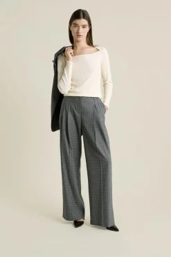 T-shirt manches longues encolure carrée