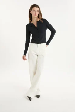 Vaqueros anchos de algodón