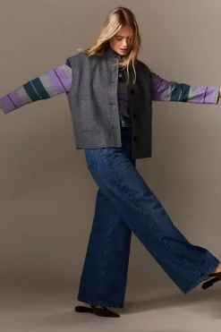 Vaqueros anchos de algodón