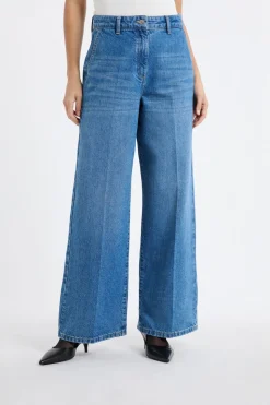 Vaqueros anchos de algodón