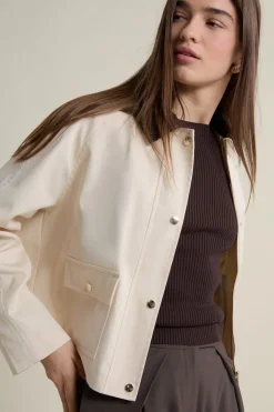 Veste courte à col velours