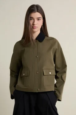 Veste courte à col velours