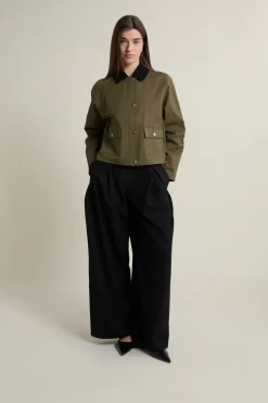 Veste courte à col velours