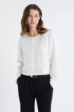 Veste courte à sequins